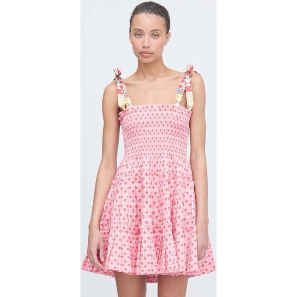 Hill House Home Pink Cala Check Ribbon Charlotte Nap Dress